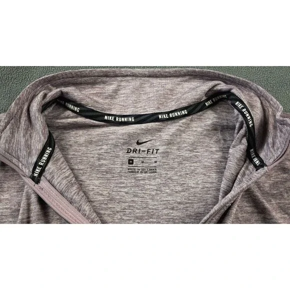 Nike Women’s Medium Dri-FIT ½ Zip Running Top Gray Long Sleeve Reflective - Picture 5 of 16